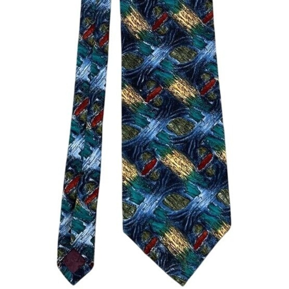 Jerry Garcia Tie Mens 55" 3.75" Banyan Tree Stonehenge USA Hand‎ Made Silk